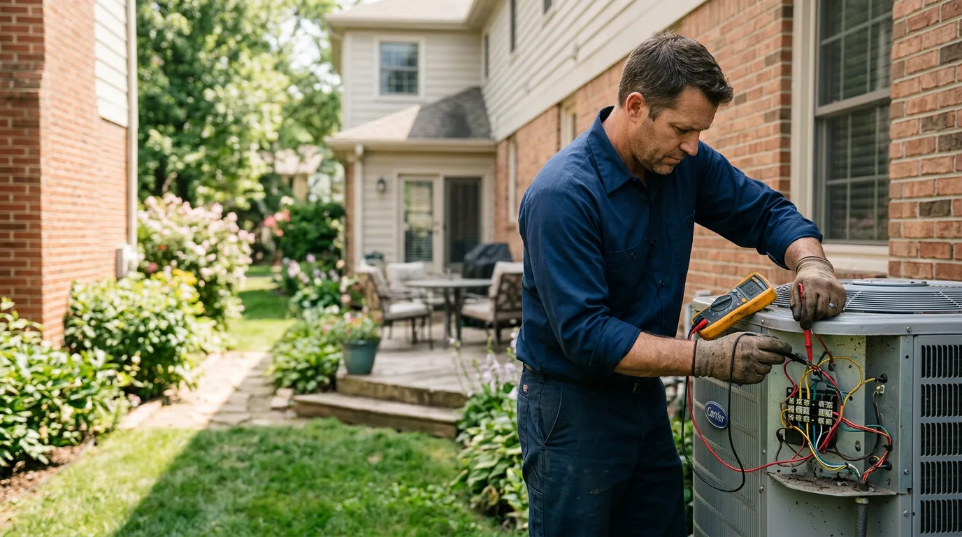 HVAC technician working near Portland, PA